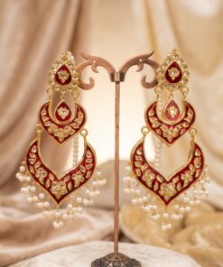 Alternative view of Meenakari Kundan Ballay
