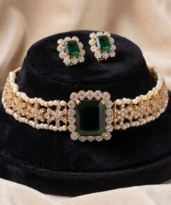 925 Silver Emerald Choker