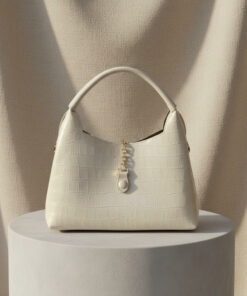 Ivory croc-textured Bag