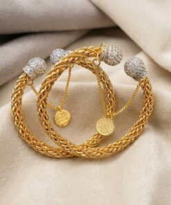 Alternative view of Twisted Rope Cuff Set