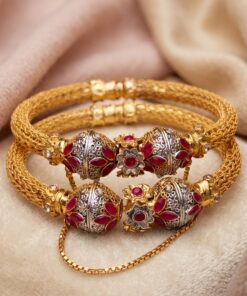 Antique Ruby Kada Bangle Set