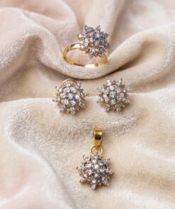 Starburst Zircon Pendent Set