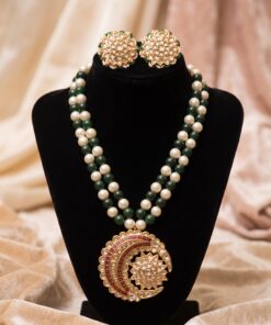 Kundan Chand Pendant Mala Set